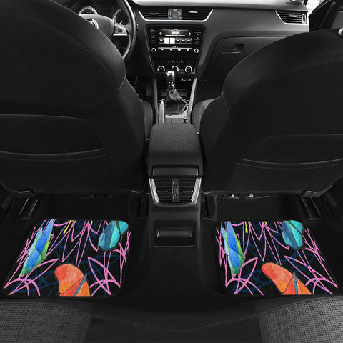 Image of Colorful Watercolor Butterfly Car Mats Back/Front, Floor Mats Set, Car