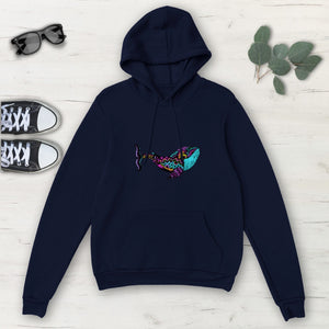 Colorful Whale Multicolored Classic Unisex Pullover Hoodie, Mens, Womens, Hoodie