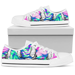 Colorful Wind Surfing Canvas Shoes,High Quality, Boho,Streetwear,All Star,Custom Shoes,Women's Low Top,Bright Colorful,Mandala shoes