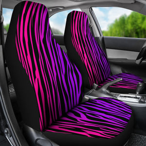 Colorful Zebra Car Seat Covers Pair,Car Seat Protector,Car Accessory,Front Seat Covers,Seat Cover for Car, 2 Front Car Seat Covers