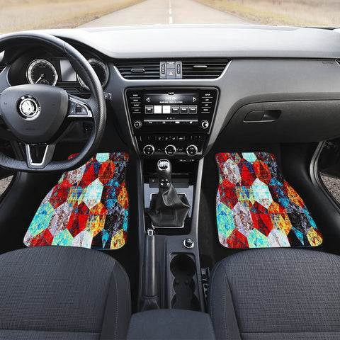 Image of Colorful abstract Artistic pattern Car Mats Back/Front, Floor Mats Set, Car