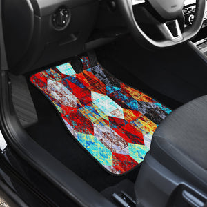 Colorful abstract Artistic pattern Car Mats Back/Front, Floor Mats Set, Car