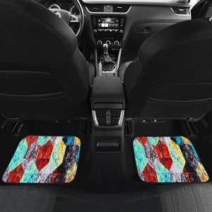 Colorful abstract Artistic pattern Car Mats Back/Front, Floor Mats Set, Car Accessories