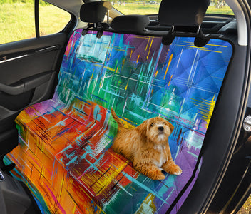 Colorful Abstract Art Painting , Vibrant Car Back Seat Pet Covers, Backseat