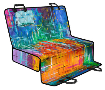 Colorful Abstract Art Painting , Vibrant Car Back Seat Pet Covers, Backseat