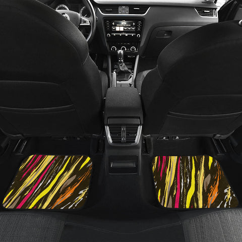 Image of Colorful abstract brushstrokes Car Mats Back/Front, Floor Mats Set, Car Accessories