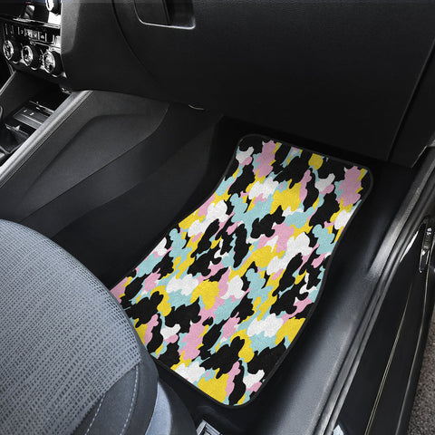 Image of Colorful abstract camouflage Car Mats Back/Front, Floor Mats Set, Car
