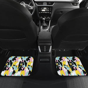Colorful abstract camouflage Car Mats Back/Front, Floor Mats Set, Car