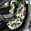 Abstract Camouflage Car Seat Covers, Colorful Front Seat Protectors Pair, Auto