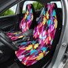 Vibrant Abstract Floral Car Seat Covers, Colorful Front Seat Protectors Pair,