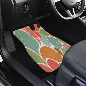 Colorful abstract retro pattern Car Mats Back/Front, Floor Mats Set, Car