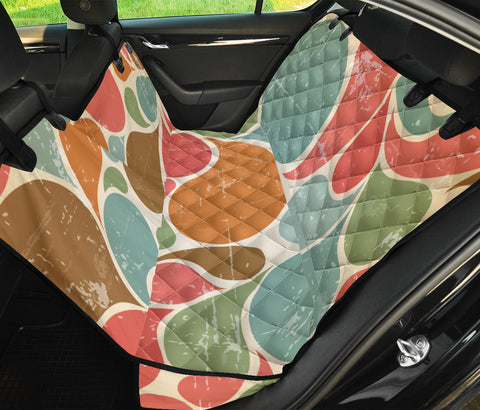 Image of Colorful Retro Abstract Pattern , Vibrant Car Back Seat Pet Covers, Backseat