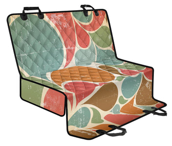 Colorful Retro Abstract Pattern , Vibrant Car Back Seat Pet Covers, Backseat
