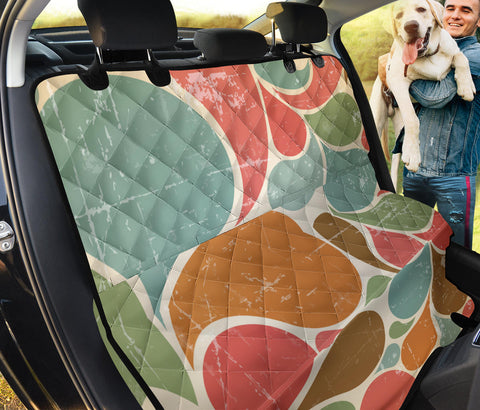 Image of Colorful Retro Abstract Pattern , Vibrant Car Back Seat Pet Covers, Backseat