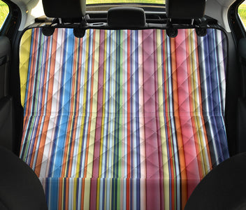 Colorful Abstract Stripes Design , Vibrant Car Back Seat Pet Covers, Backseat