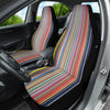 Colorful Abstract Stripe Car Seat Covers, Front Seat Protectors Pair, Auto