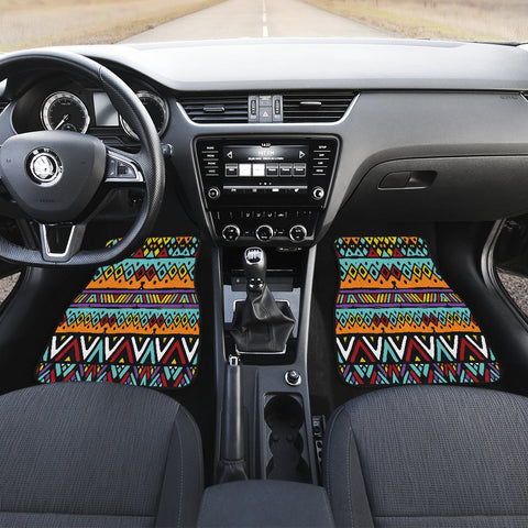 Image of Colorful ethnic mexican tribal pattern Car Mats Back/Front, Floor Mats Set, Car Accessories