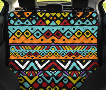 Ethnic Mexican Tribal Pattern Design , Colorful Car Back Seat Pet Covers,