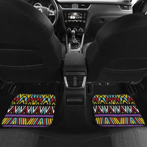 Image of Colorful ethnic mexican tribal pattern Car Mats Back/Front, Floor Mats Set, Car Accessories