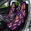Floral Flower Pattern Car Seat Covers, Vibrant Front Seat Protectors Pair, Auto