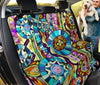 Colorful Mosaic Pattern , Vibrant Car Back Seat Pet Covers, Abstract Art