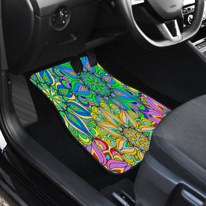Colorful pattern mandala Car Mats Back/Front, Floor Mats Set, Car Accessories