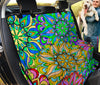 Colorful Pattern Mandala Design , Vibrant Car Back Seat Pet Covers, Abstract Art