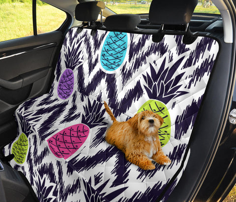 Image of Colorful Pineapples Pattern , Vibrant Car Back Seat Pet Covers, Abstract Art