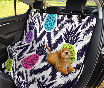 Colorful Pineapples Pattern , Vibrant Car Back Seat Pet Covers, Abstract Art