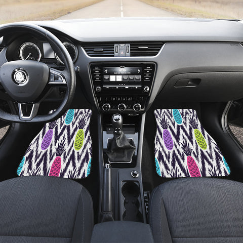 Image of Colorful pineapples Car Mats Back/Front, Floor Mats Set, Car Accessories
