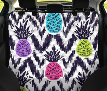 Colorful Pineapples Pattern , Vibrant Car Back Seat Pet Covers, Abstract Art