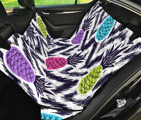 Image of Colorful Pineapples Pattern , Vibrant Car Back Seat Pet Covers, Abstract Art