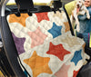 Retro Stars Pattern , Colorful Car Back Seat Pet Covers, Abstract Art Backseat