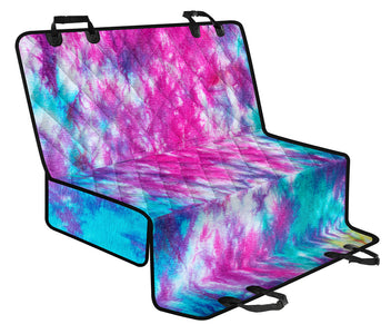 Abstract Art Car Seat Cover with Colorful Tie,Dye Pattern, Back Seat Pet