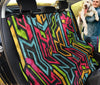 Bohemian Car Seat Cover, Colorful Tribal Graffiti and Aztec Pattern Pet Backseat