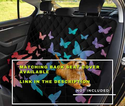 Image of Butterfly Gradient Art Car Seat Covers, Colorful Front Seat Protectors Pair,