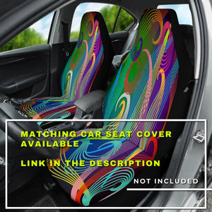 Colorful Paisley style Pattern Car Mats Back/Front, Floor Mats Set, Car