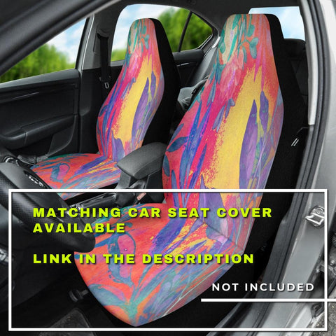 Image of Vintage Floral Back Seat Pet Cover, Colorful Car Accessories, Protective Seat