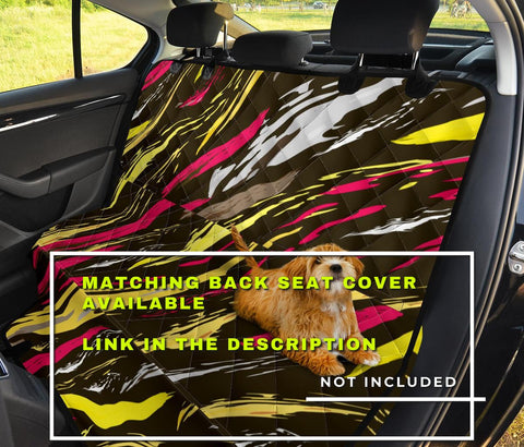 Image of Abstract Brushstrokes Car Seat Covers, Colorful Front Seat Protectors Pair, Auto