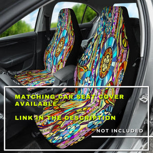 Colorful mosaic Pattern Car Mats Back/Front, Floor Mats Set, Car Accessories