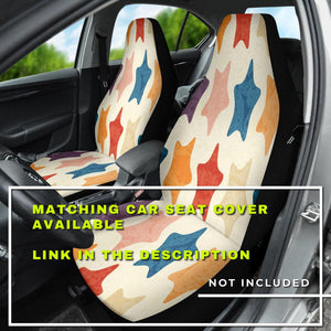 Colorful stars Retro Car Mats Back/Front, Floor Mats Set, Car Accessories