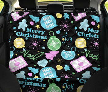 Christmas Ornament Themed Car Backseat Pet Cover, Cool Design, Seat Protector,