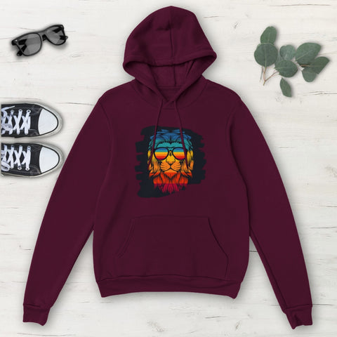 Image of Cool Multicolored Hipster Sunglasses Lion Colorful Classic Unisex Pullover
