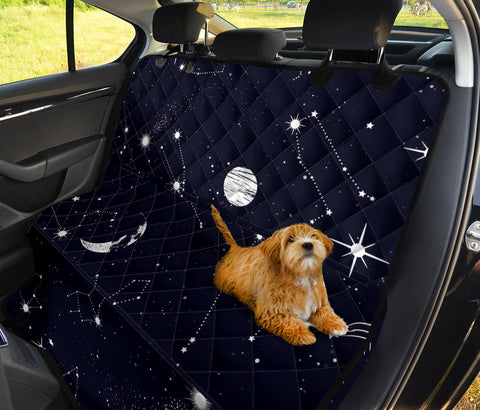 Image of Cosmic Galaxy Car Back Seat Pet Covers, Nebula Outer Space Design, Seat