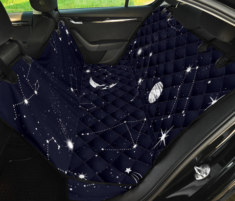 Image of Cosmic Galaxy Car Back Seat Pet Covers, Nebula Outer Space Design, Seat