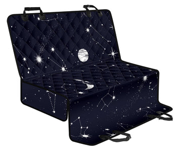 Cosmic Galaxy Car Back Seat Pet Covers, Nebula Outer Space Design, Seat