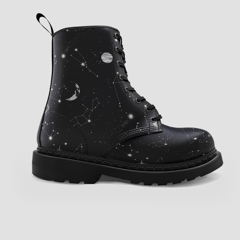 Image of Cosmic Nebula Galaxy Vegan Wo's Boots , Outer Space Stylish Footwear ,