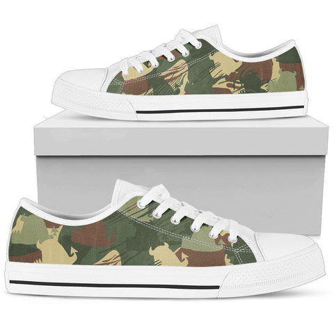 Image of Cute Monster Camouflage Low Tops Sneaker, Hippie, Multi Colored, Spiritual, Boho,Streetwear,All Star,Custom Shoes,Women's Low Top,Bright
