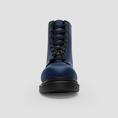 Image of Dark Blue Vegan Wo's Boots , Classic Crafted Shoes For Girls , Perfect