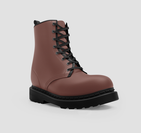 Image of Dark Brown Vegan Wo's Boots , Classic Girls' Shoes , Unique Gift ,
